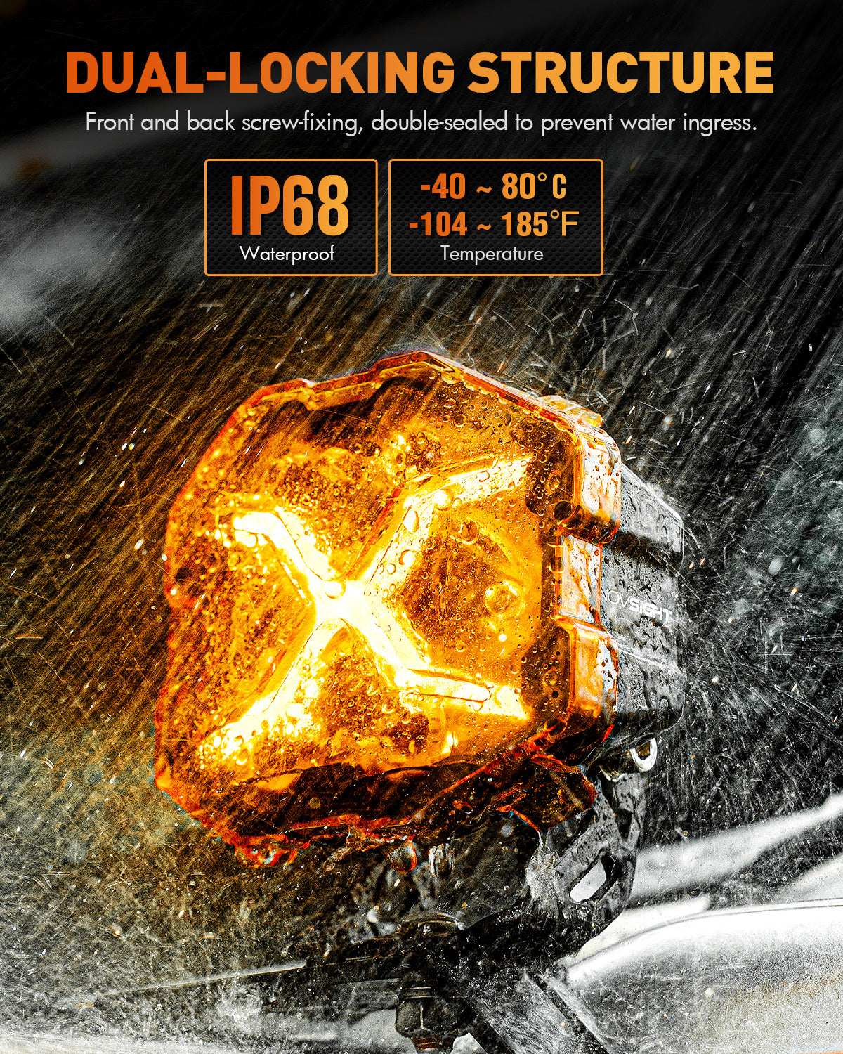 X-Series 4-inch LED Off-road Pod Light Driving Beam with Bluetooth Switch Panel - NOVSIGHT