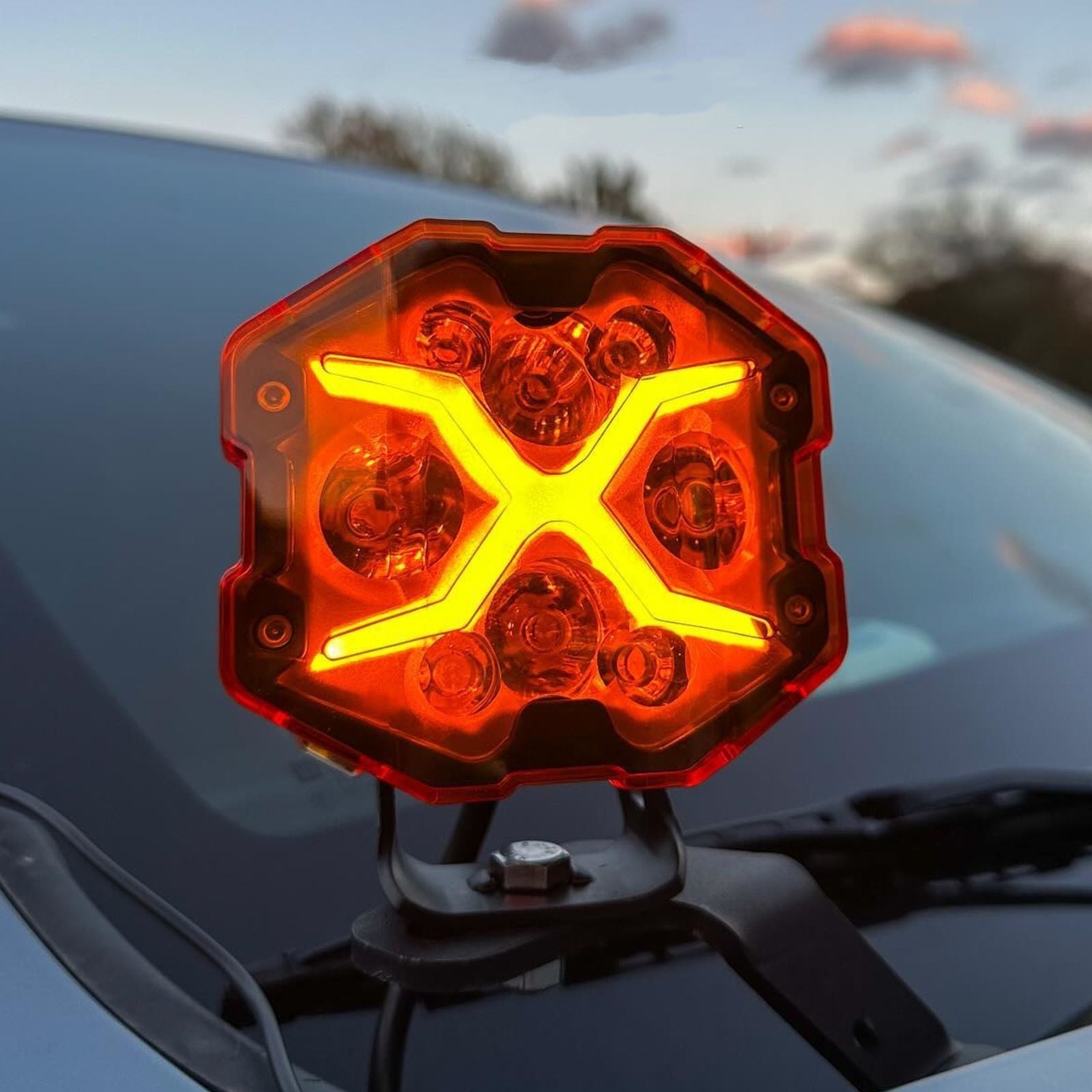 X-Series 4-inch LED Pod Light DRL Driving Beam with Wireless Switch Panel - NOVSIGHT