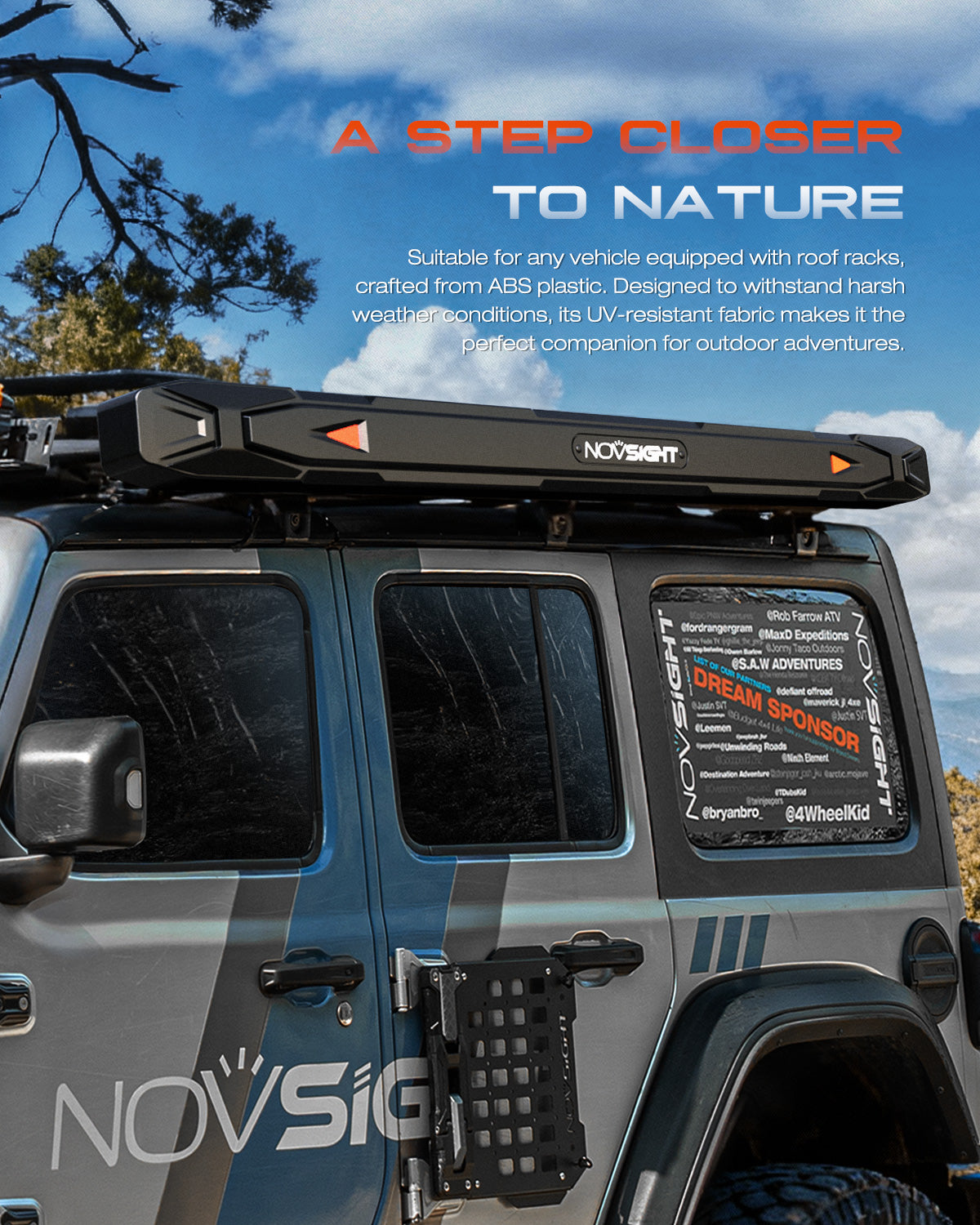 Novsight ABS Car Side Awning Tent for Camping - NOVSIGHT