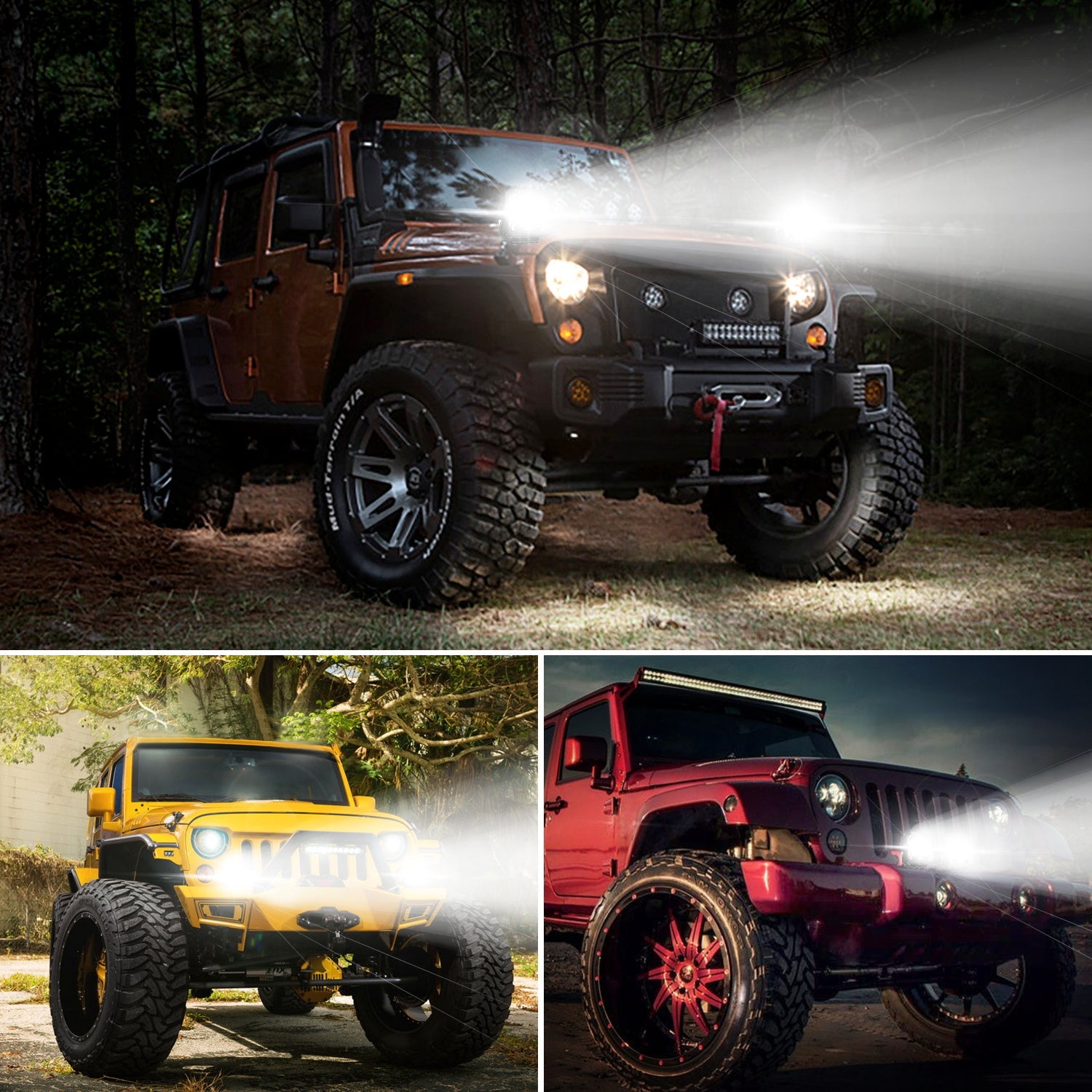 3 Inch LED Pods Off-road Auxiliary Driving Spot Flood Ditch Light Square Light Bar - NOVSIGHT