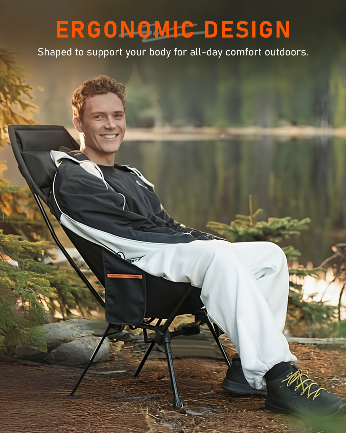 Rove Series | Camping Chair Foldable Contour Pattern 1PC/Set