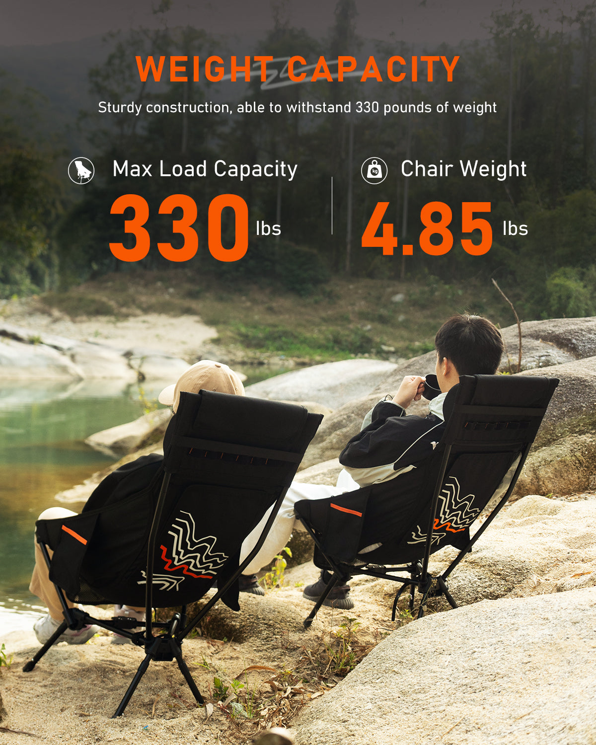 Rove Series | Camping Chair Foldable Contour Pattern 1PC/Set - NOVSIGHT