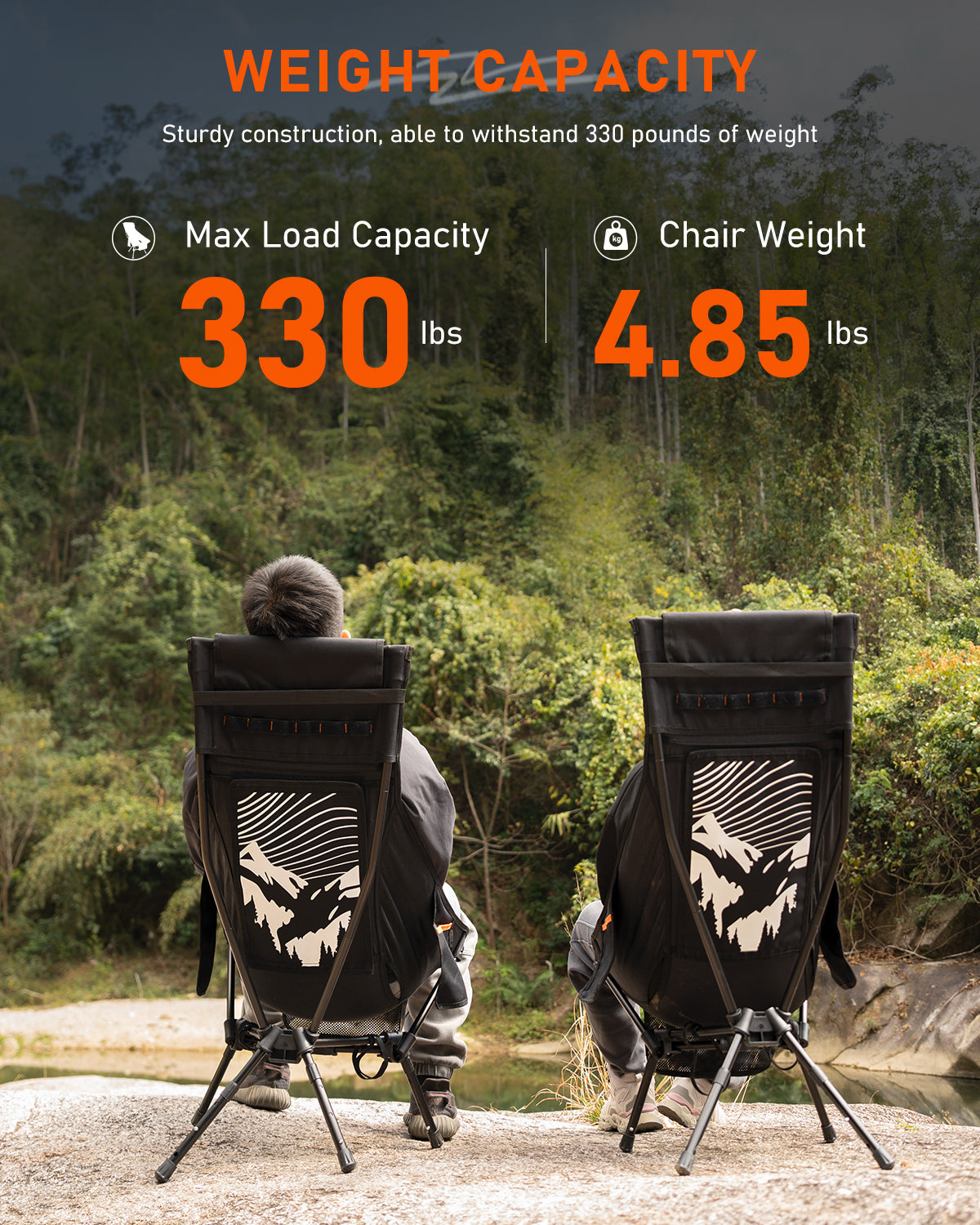 Rove Series | Camping Chair Foldable Mountain Pattern 1PC/Set - NOVSIGHT