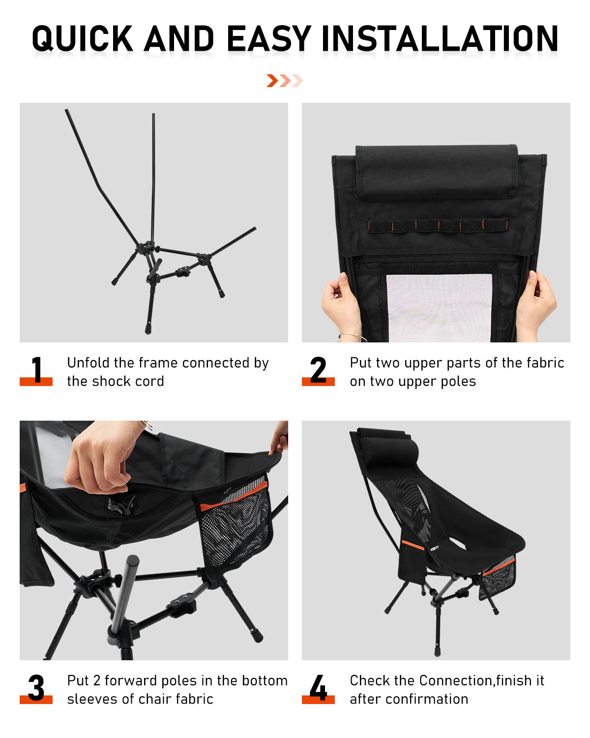 Rove Series | Camping Chair Foldable Mountain Pattern 1PC/Set
