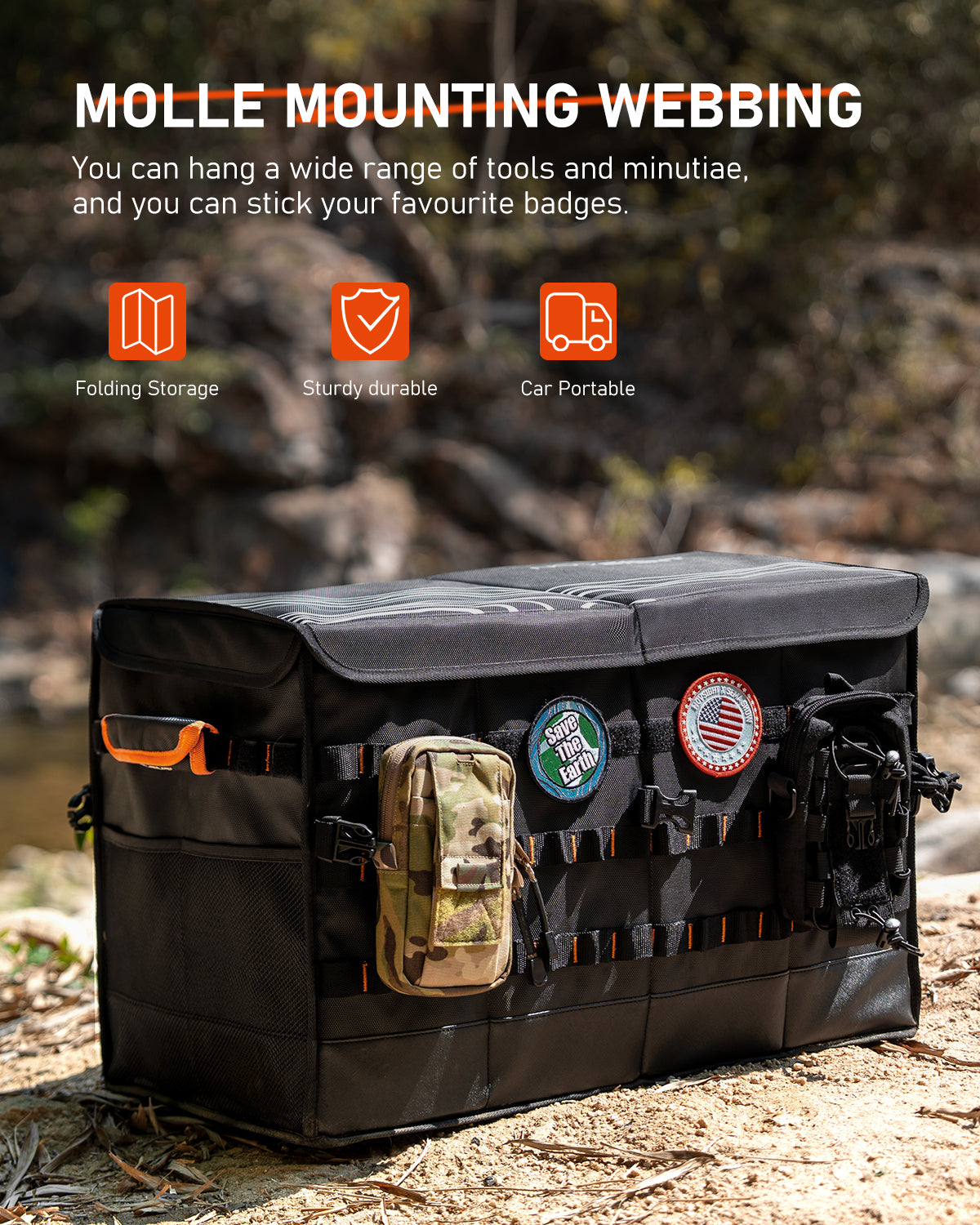 Rove Series | Camping Storage Box Foldable Car Trunk Organizer