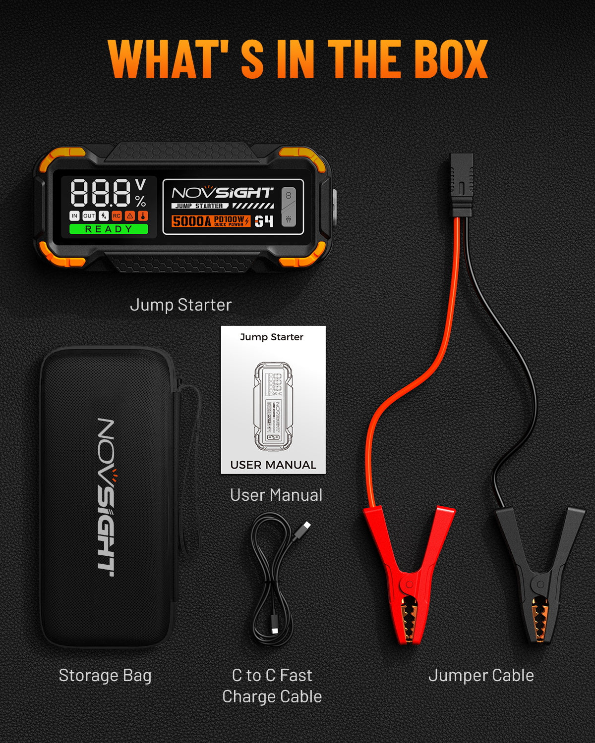 Emergency Portable Car Jump Starter 5000A