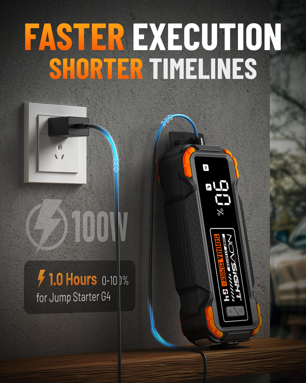 Emergency Portable Car Jump Starter 5000A