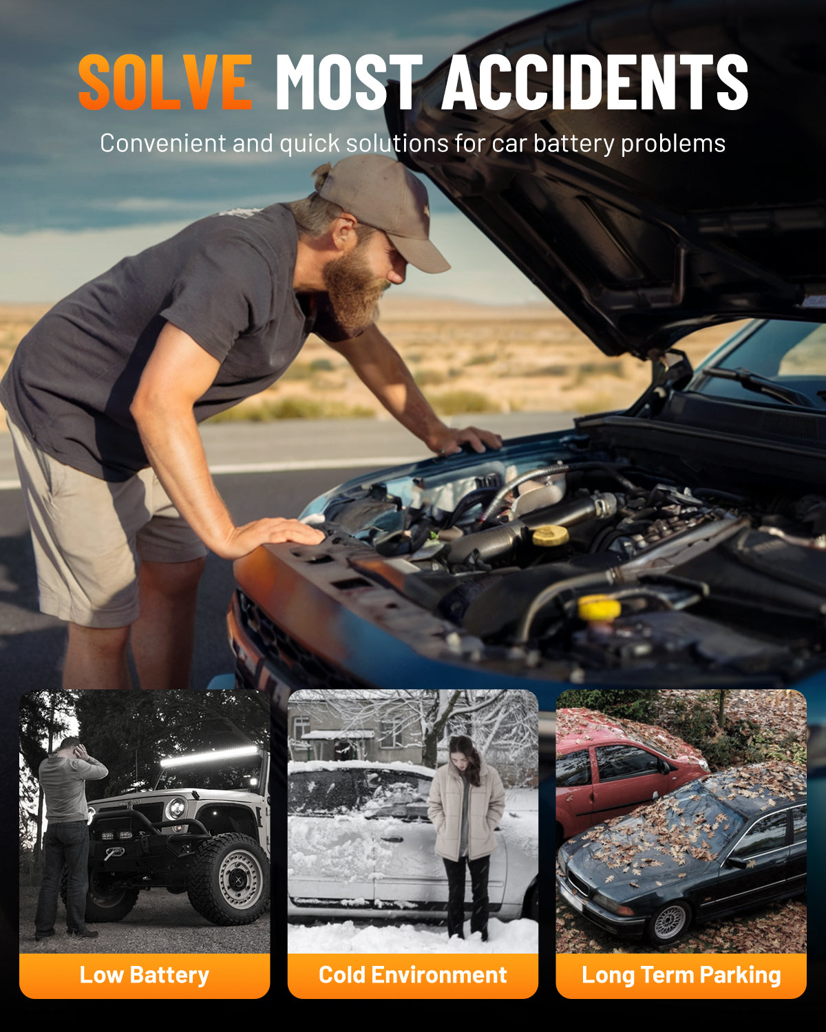 Emergency Portable Car Jump Starter 5000A