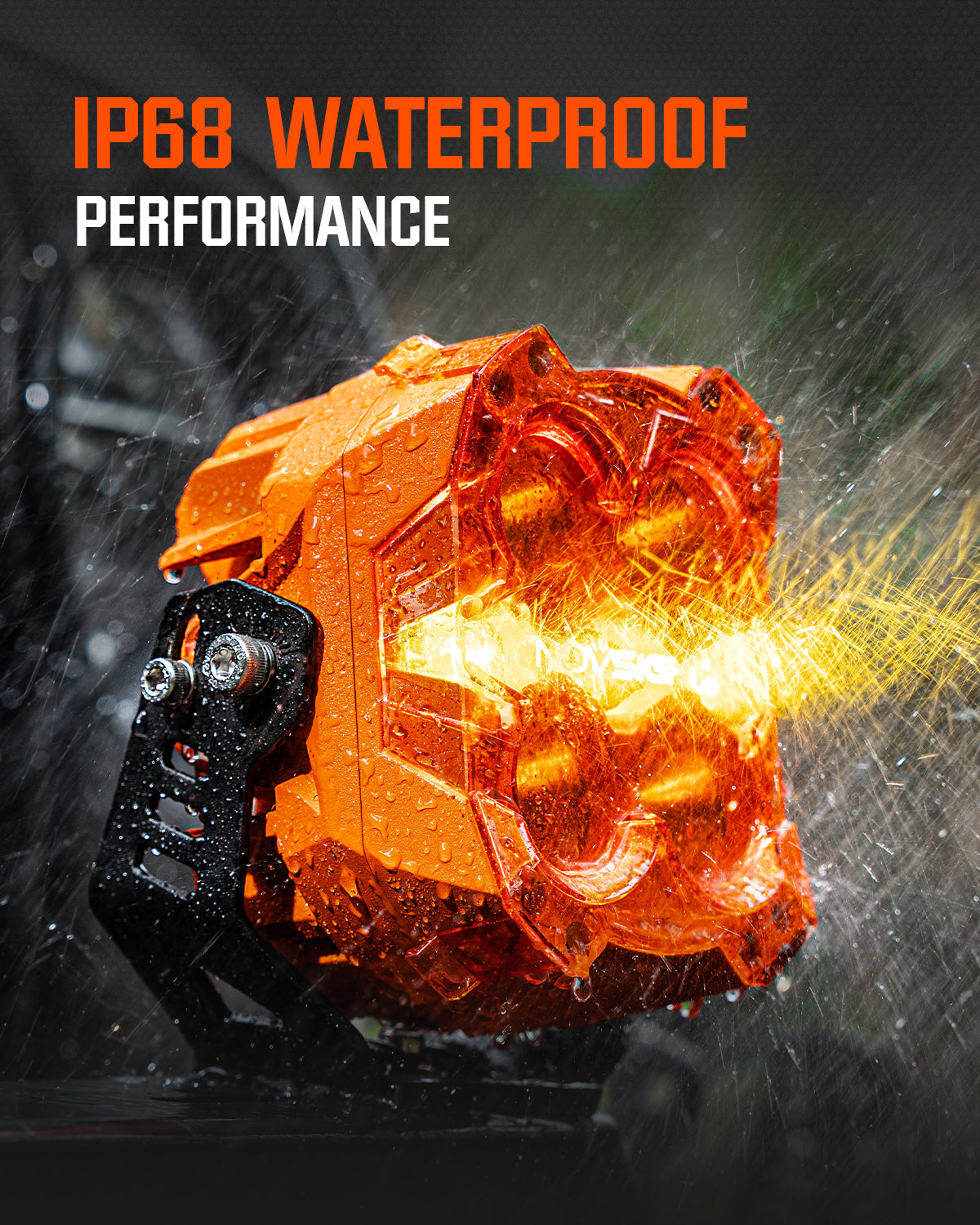 CYBER Series | 6-inch LED Pod Lights White and Amber Light Cyber Orange - NOVSIGHT