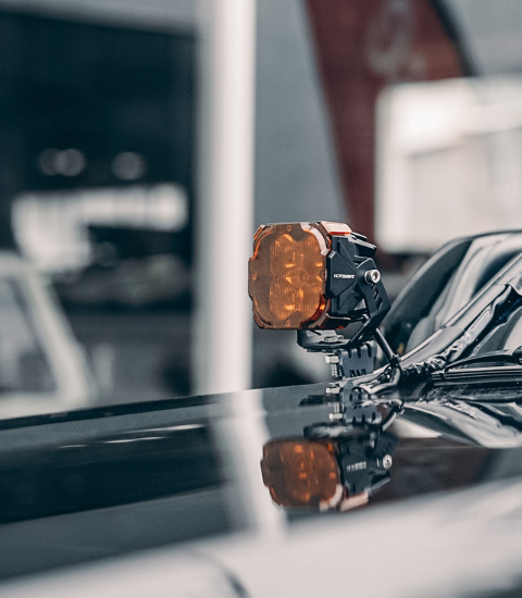 CYBER Series | LED Pod Lights Off-Road Light Amber Cube Pod light Auxiliary Lights - NOVSIGHT