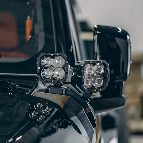 CYBER Series | LED Pod Lights Off-Road Light Amber Cube Pod light Auxiliary Lights - NOVSIGHT