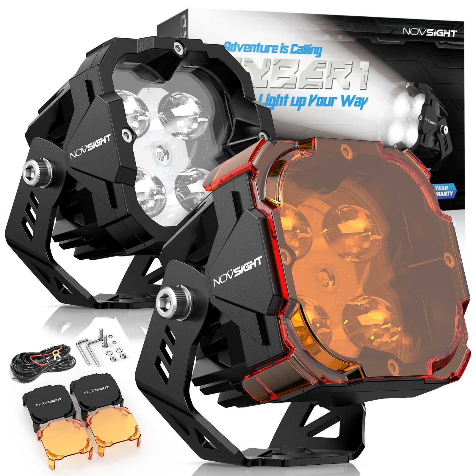 CYBER Series | 3 Inch Cube LED Pod Lights With Harness