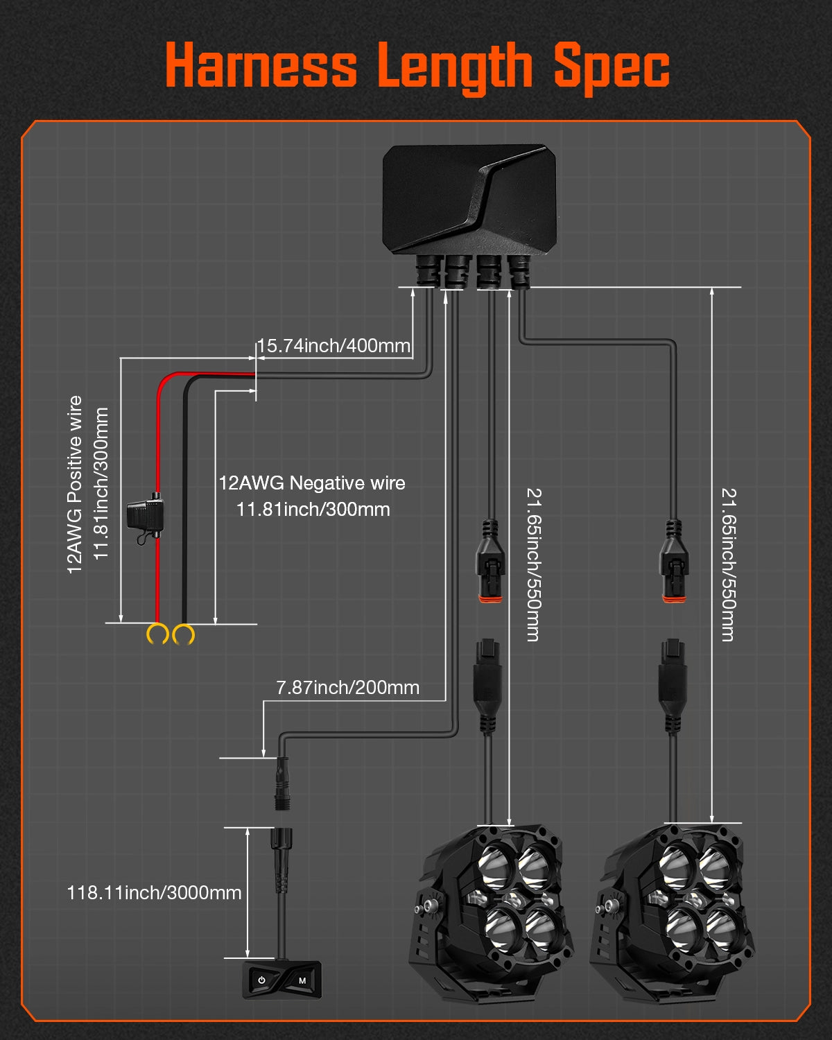 CYBER Series 6-inch LED Pod Lights Kit for Toyota Tundra - NOVSIGHT