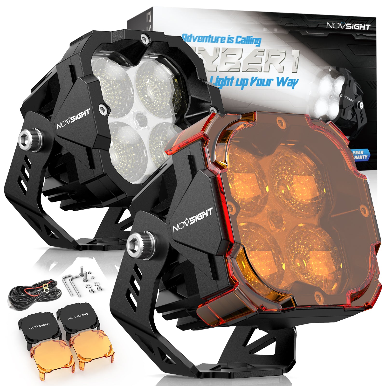 CYBER Series | 3 Inch Cube LED Pods Off-road Auxiliary Flood Light Ditch LED Light With Harness