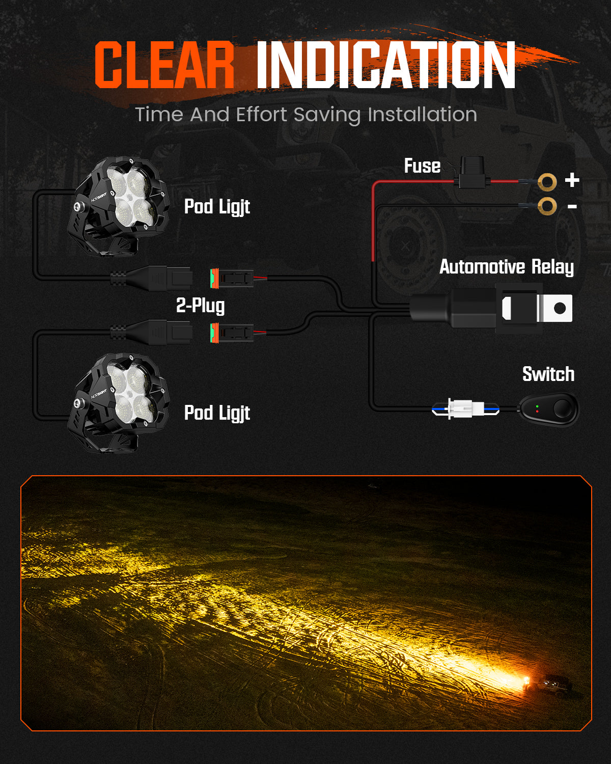 CYBER Series | 3 Inch Cube LED Pods Off-road Auxiliary Flood Light Ditch LED Light With Harness
