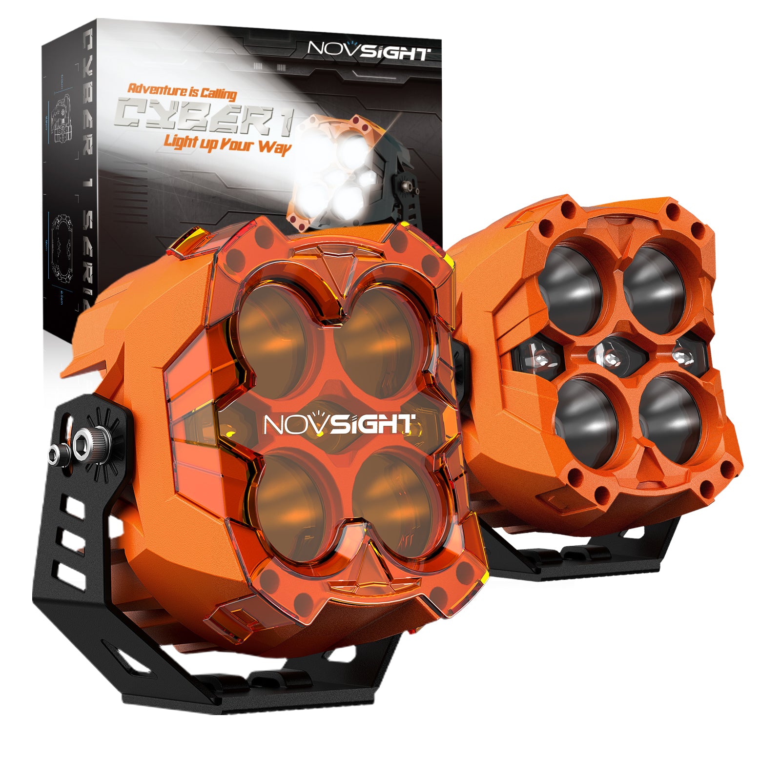 CYBER Series 6-inch LED Pod Lights Kit for Toyota Tundra - NOVSIGHT