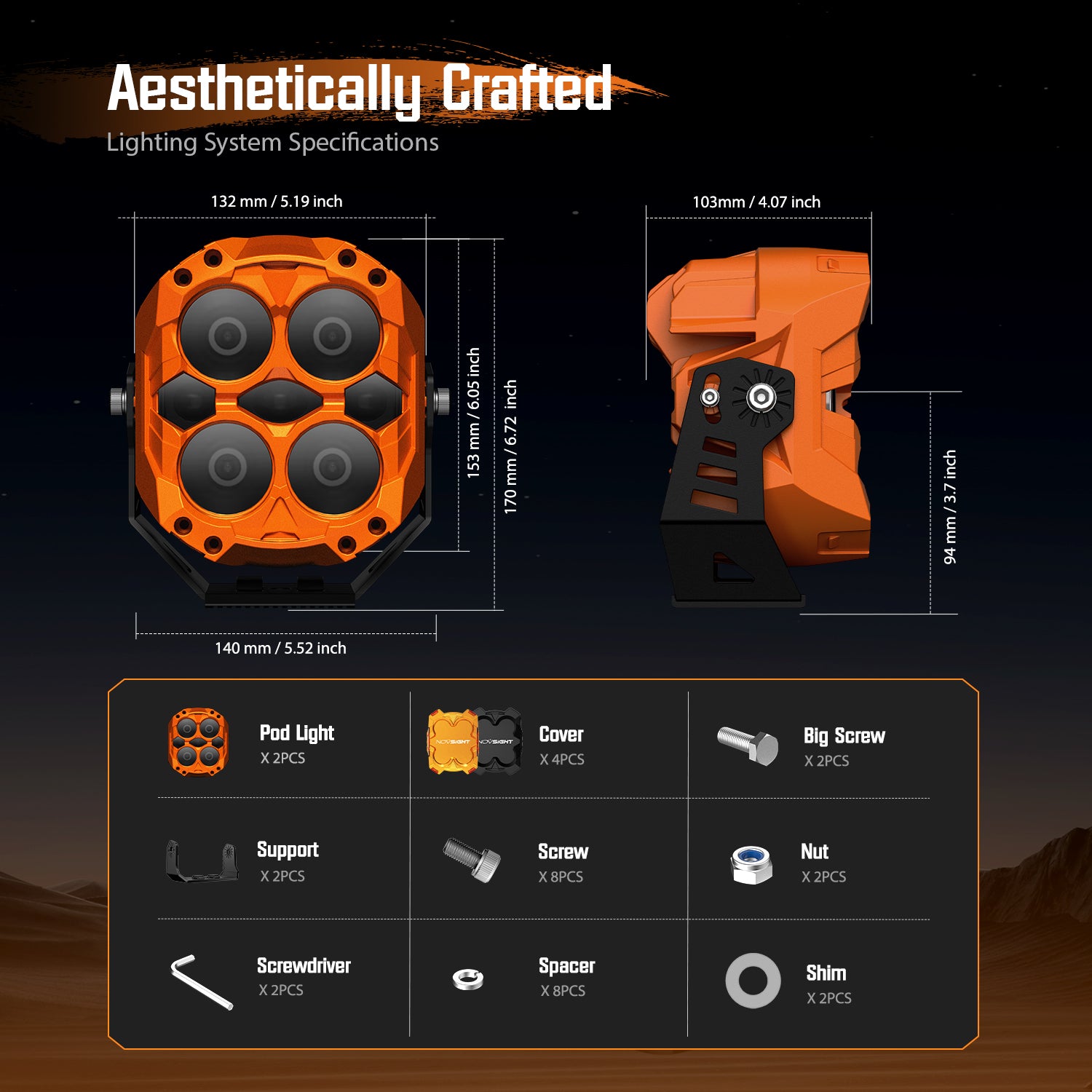 CYBER 1 Series | 6-inch LED Pod Lights