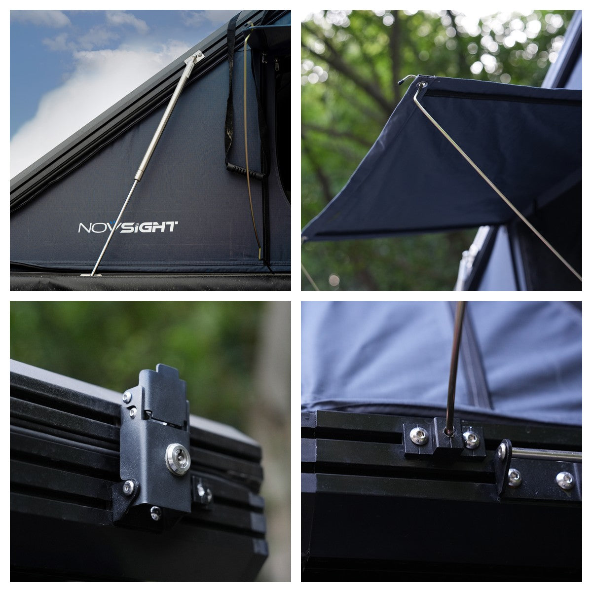 Novsight Rooftop Tent Skynest Hard Shell Overlanding Camping Accommodate 2–3 people for Cars JEEP Trucks and SUVs - NOVSIGHT