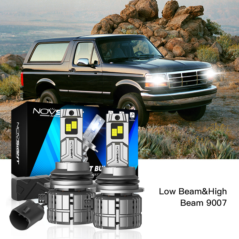 Fit for 1992-1996 Ford Bronco 9007 LED Headlights Bulbs - NOVSIGHT