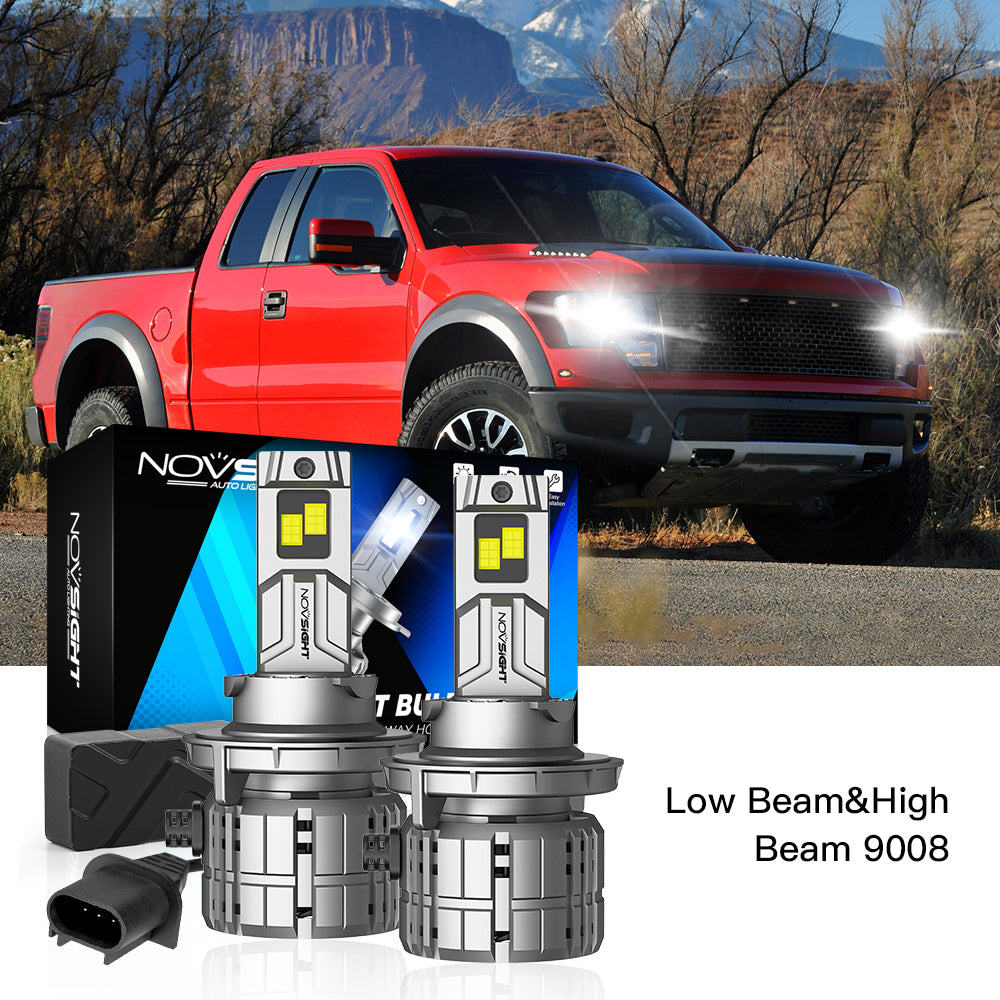 Fit for 2004-2014 Ford F-150 H13 9008 LED Headlights Bulbs - NOVSIGHT