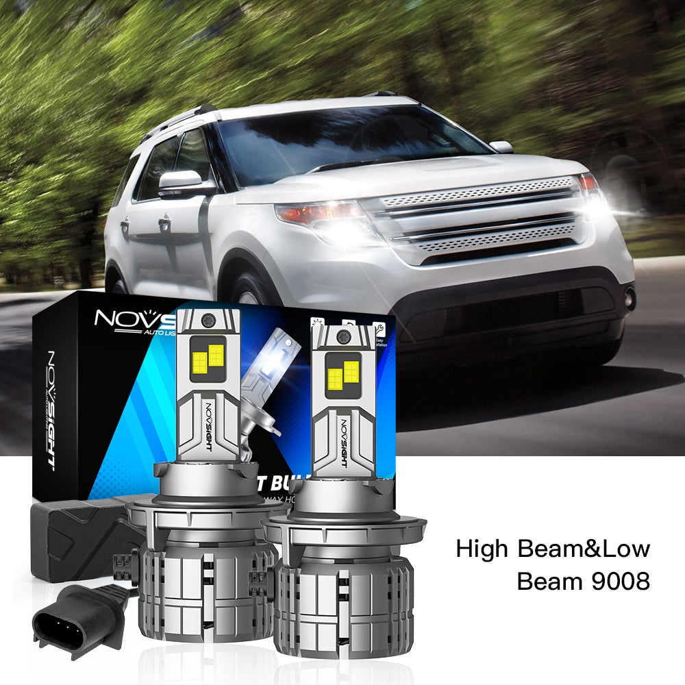 Fit for 2006-2010 Ford Explorer Sport Trac H13 9008 LED Headlights Bulbs - NOVSIGHT