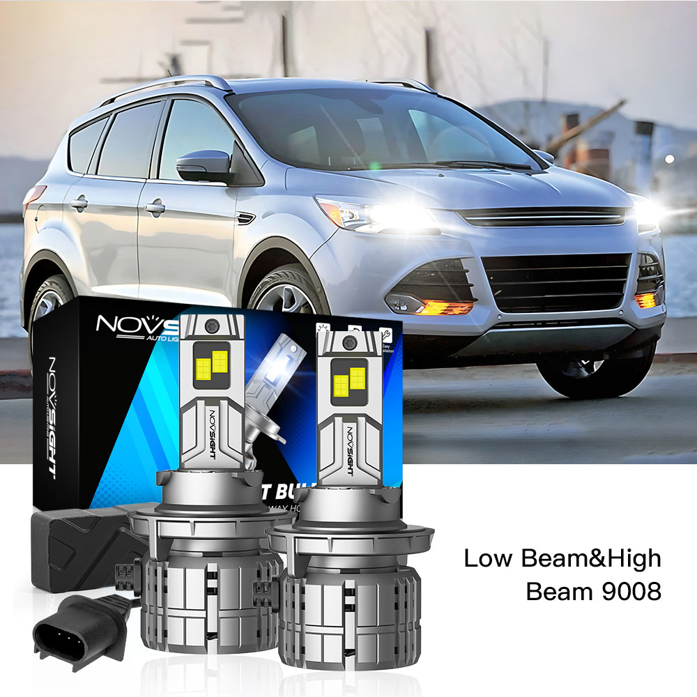 Fit for 2008-2012 Ford Escape H13 9008 LED Headlights Bulbs - NOVSIGHT