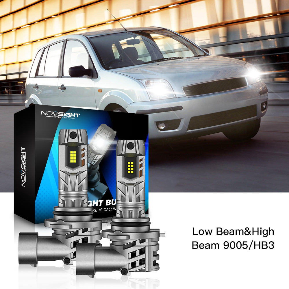 Fit for 2010-2012 Ford Fusion 9005/HB3 High and Low Beam integrated LED Headlights Bulbs - NOVSIGHT