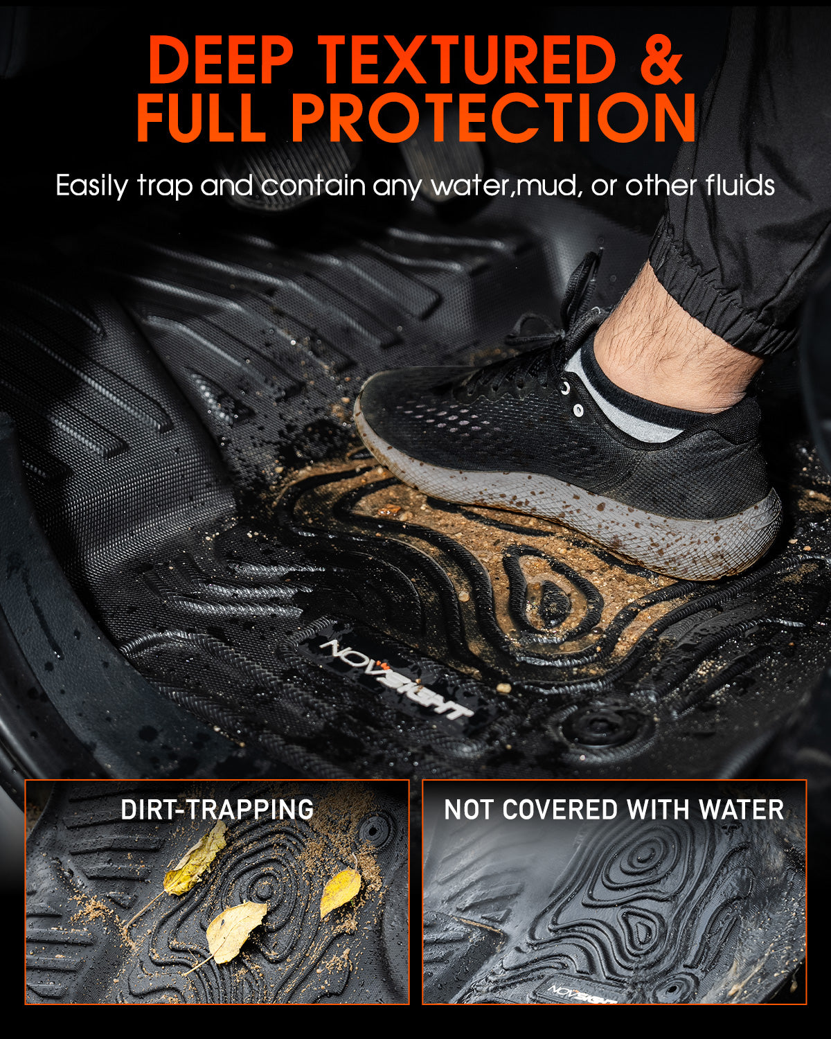 Custom TPE Floor Mats Fit For Ford F150 2015-2024 4 Doors - NOVSIGHT
