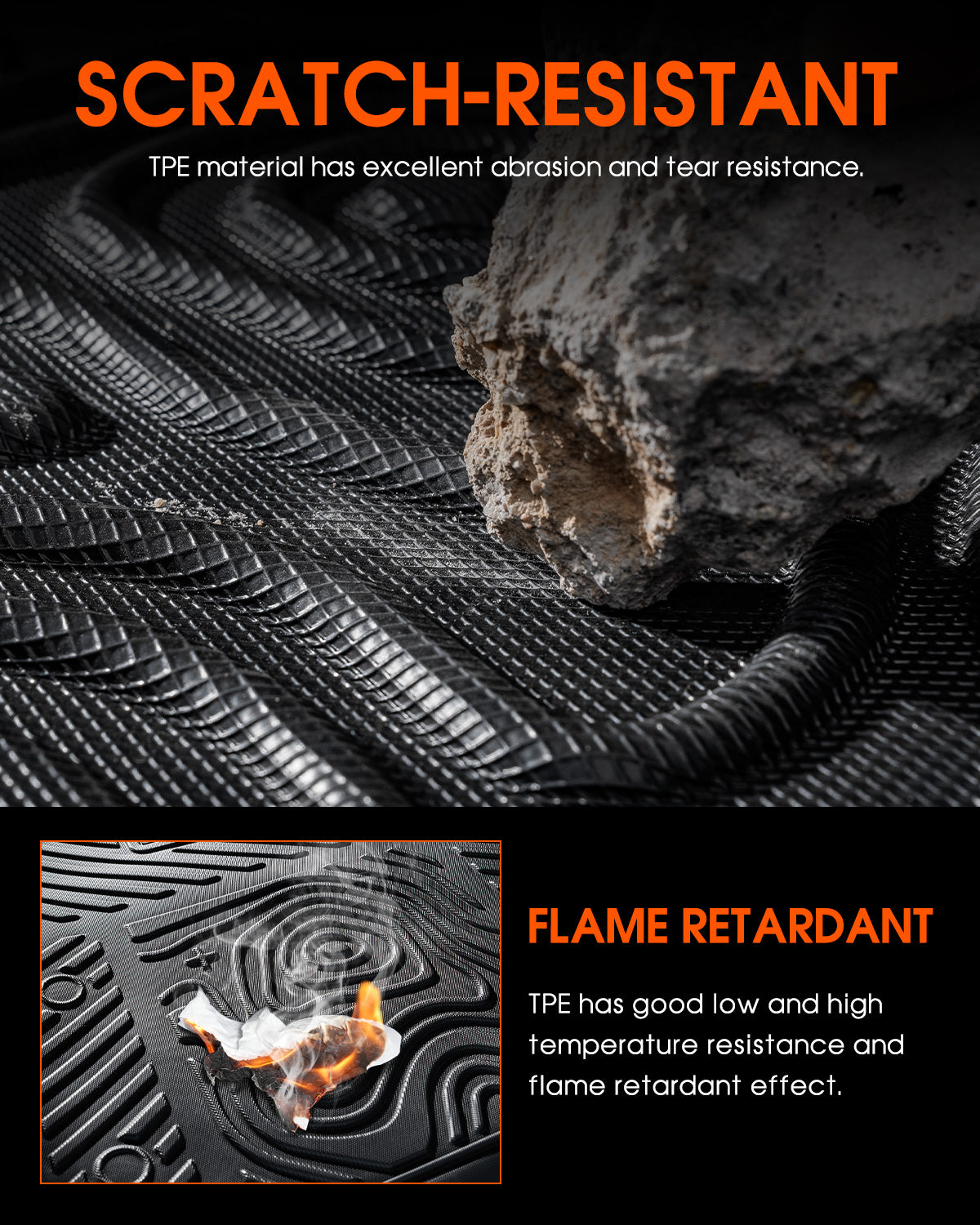 Custom TPE Floor Mats Fit For Ford F150 2015-2024 4 Doors