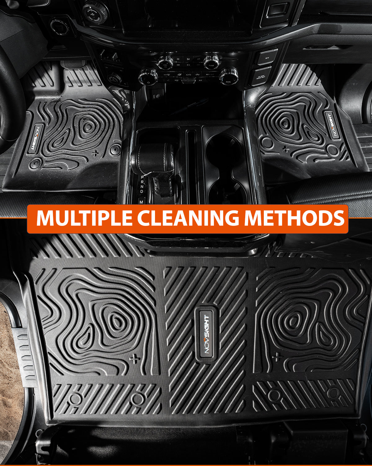 Custom TPE Floor Mats Fit For Ford F150 2015-2024 4 Doors - NOVSIGHT
