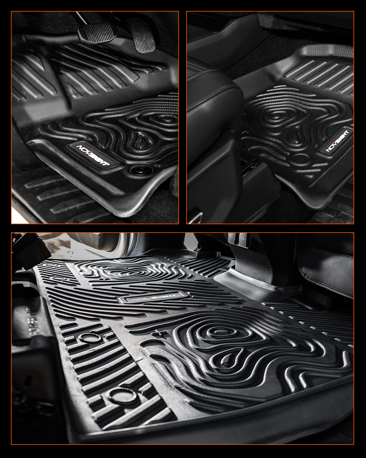 Custom TPE Floor Mats Fit For Ford F150 2015-2024 4 Doors - NOVSIGHT