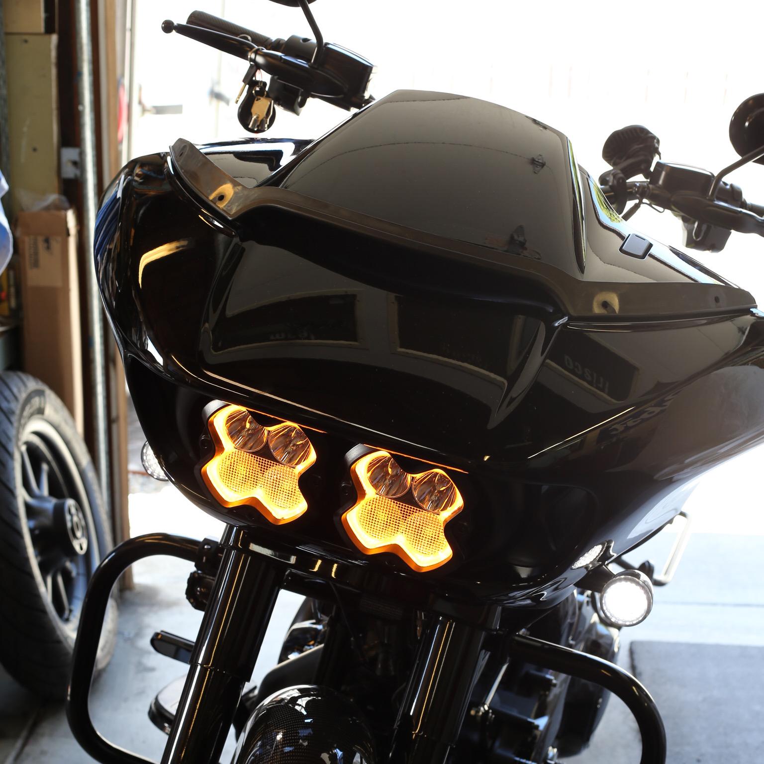 Halo Series LED Pod Lights Kit for Harley Motorcycles - NOVSIGHT