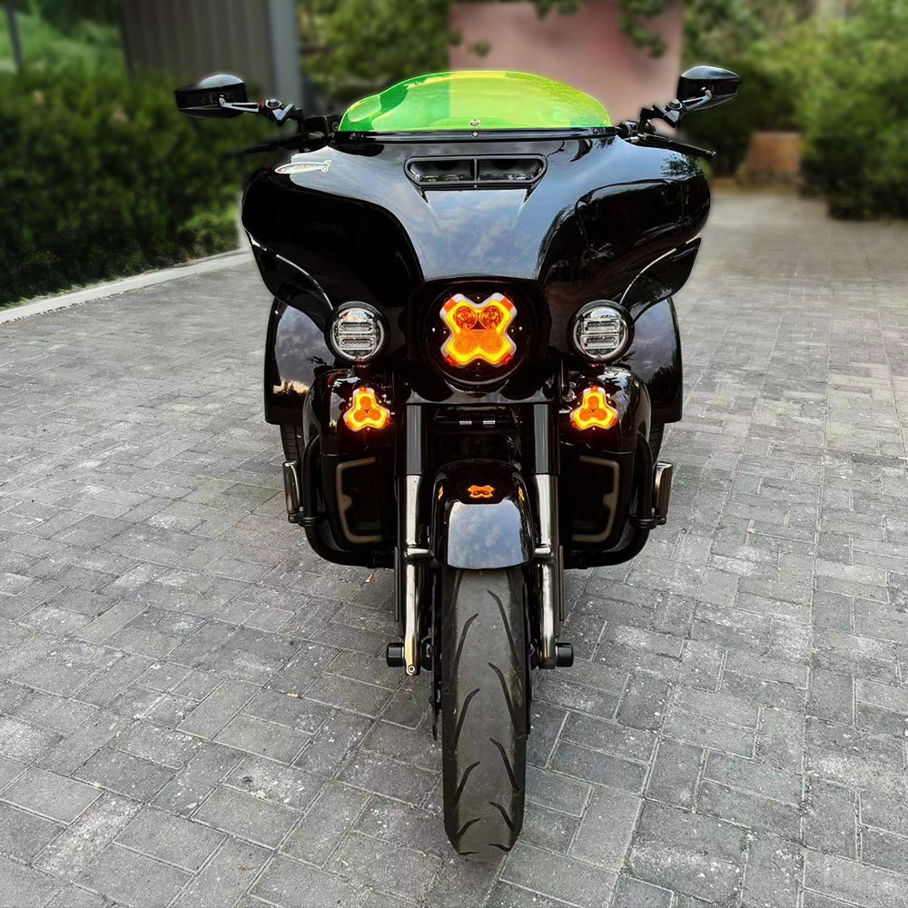 Halo Seres LED Pod Lights Kit for Harley Motorcycles
