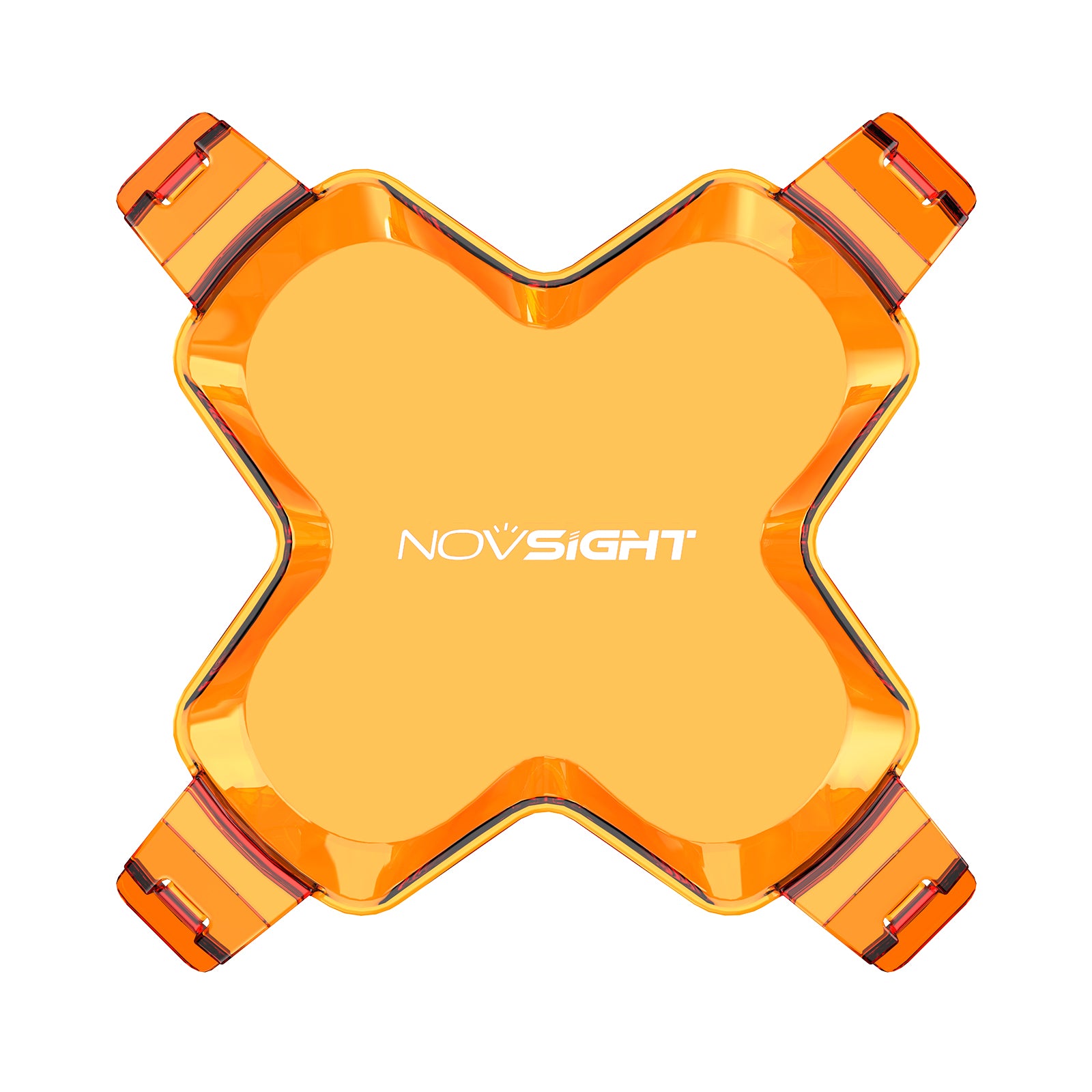 HALO 6-inch LED Pod Light Black Amber Shield Cover (2pcs/Set) - NOVSIGHT