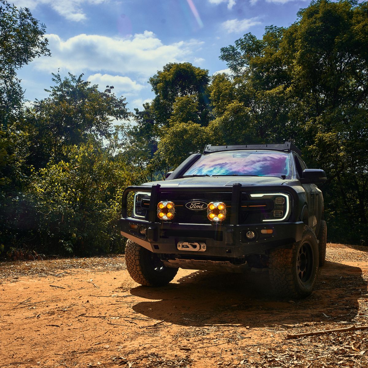 Unidades LED de 6" serie HALO con par de sistema de kit de luces dobles DRL de 66 W