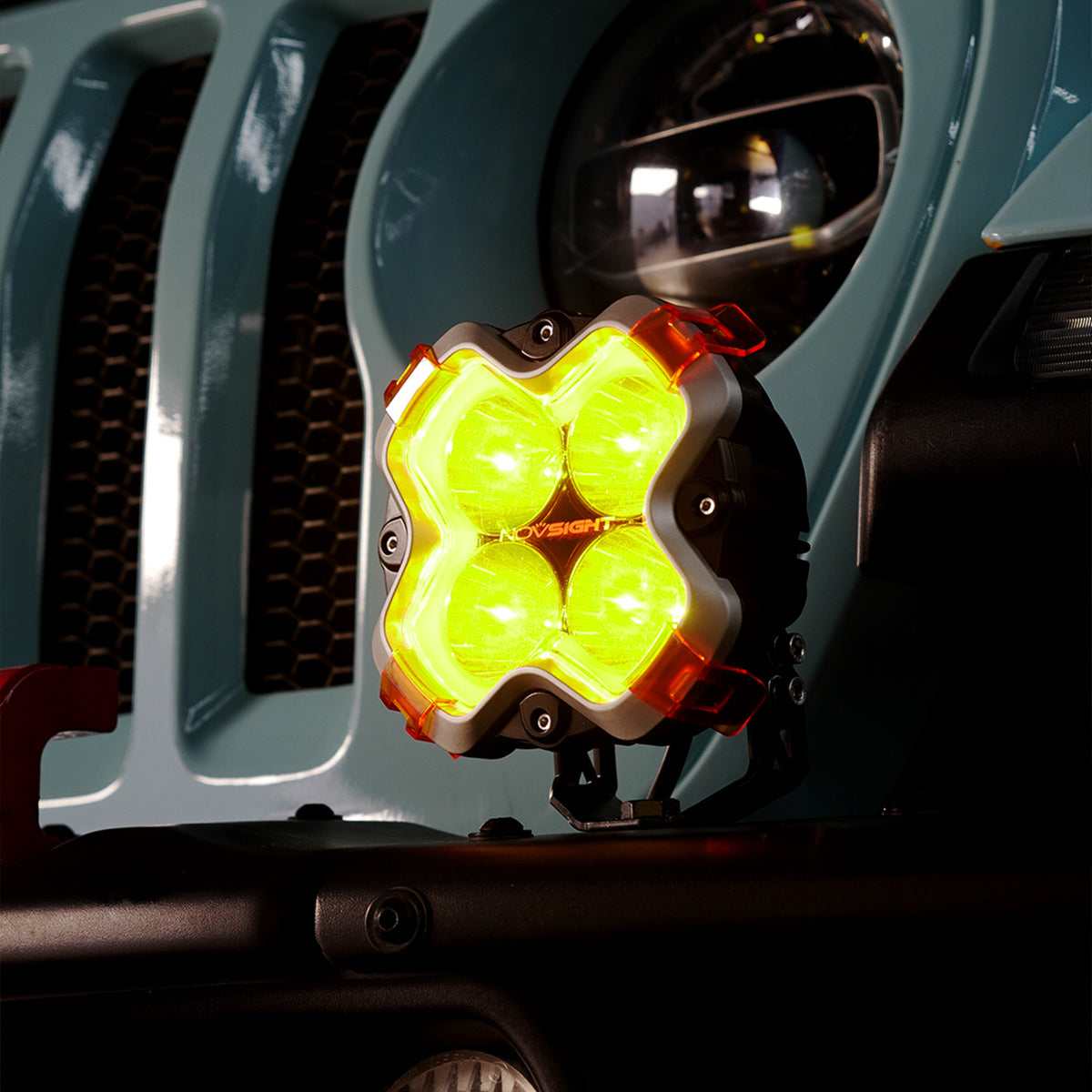Halo Series 6-inch LED Pod Lights Kit for Jeep Wrangler Jeep Gladiator Jeep Mojave - NOVSIGHT