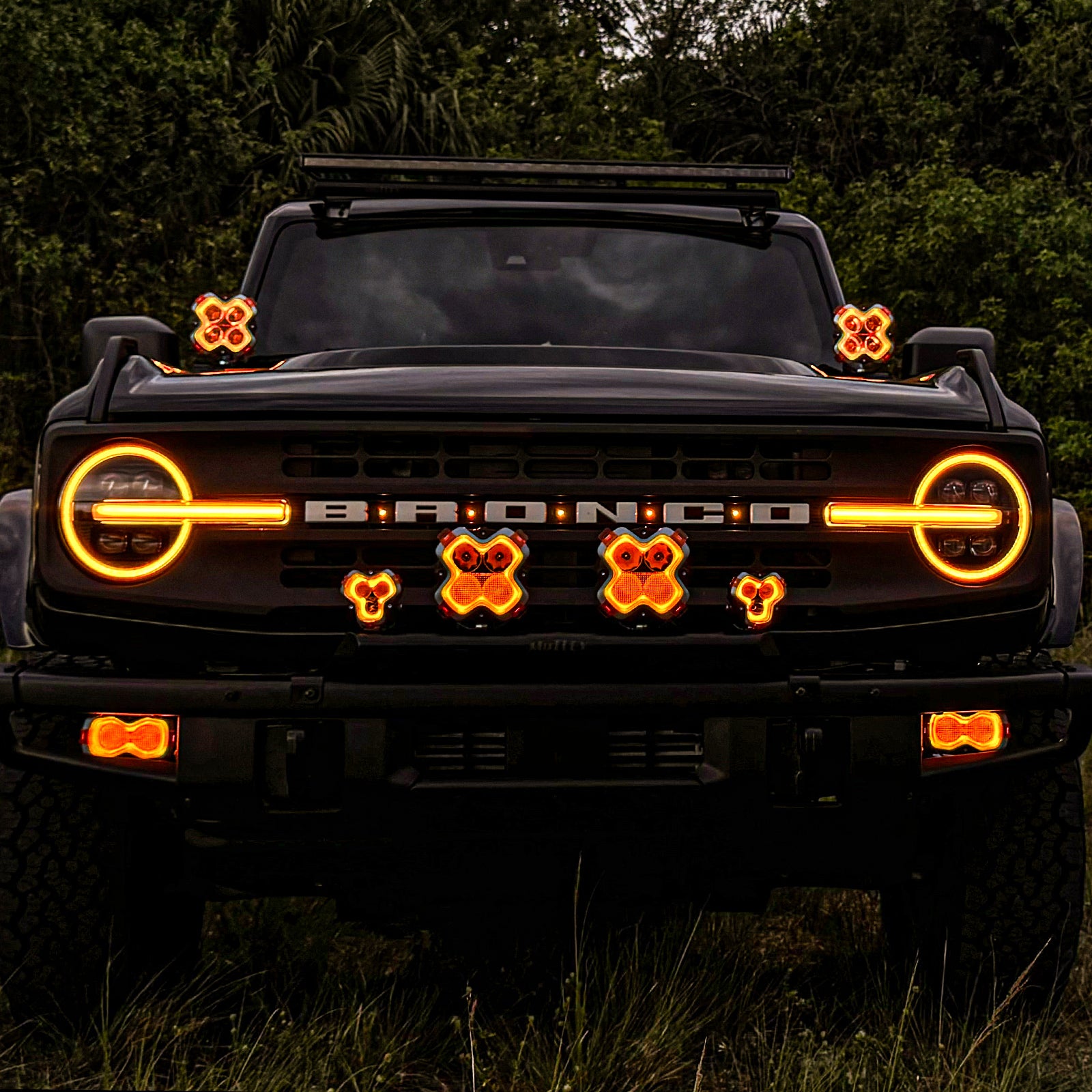 Halo Series Off-road LED Pod Lights Kit for Ford Bronco - NOVSIGHT