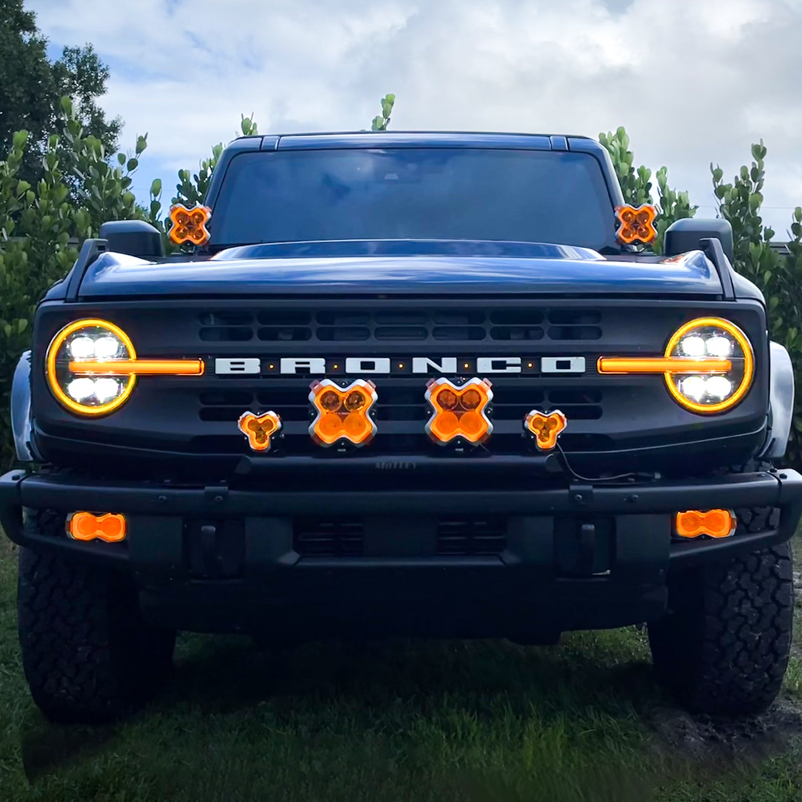 Halo Series Off-road LED Pod Lights Kit for Ford Bronco - NOVSIGHT