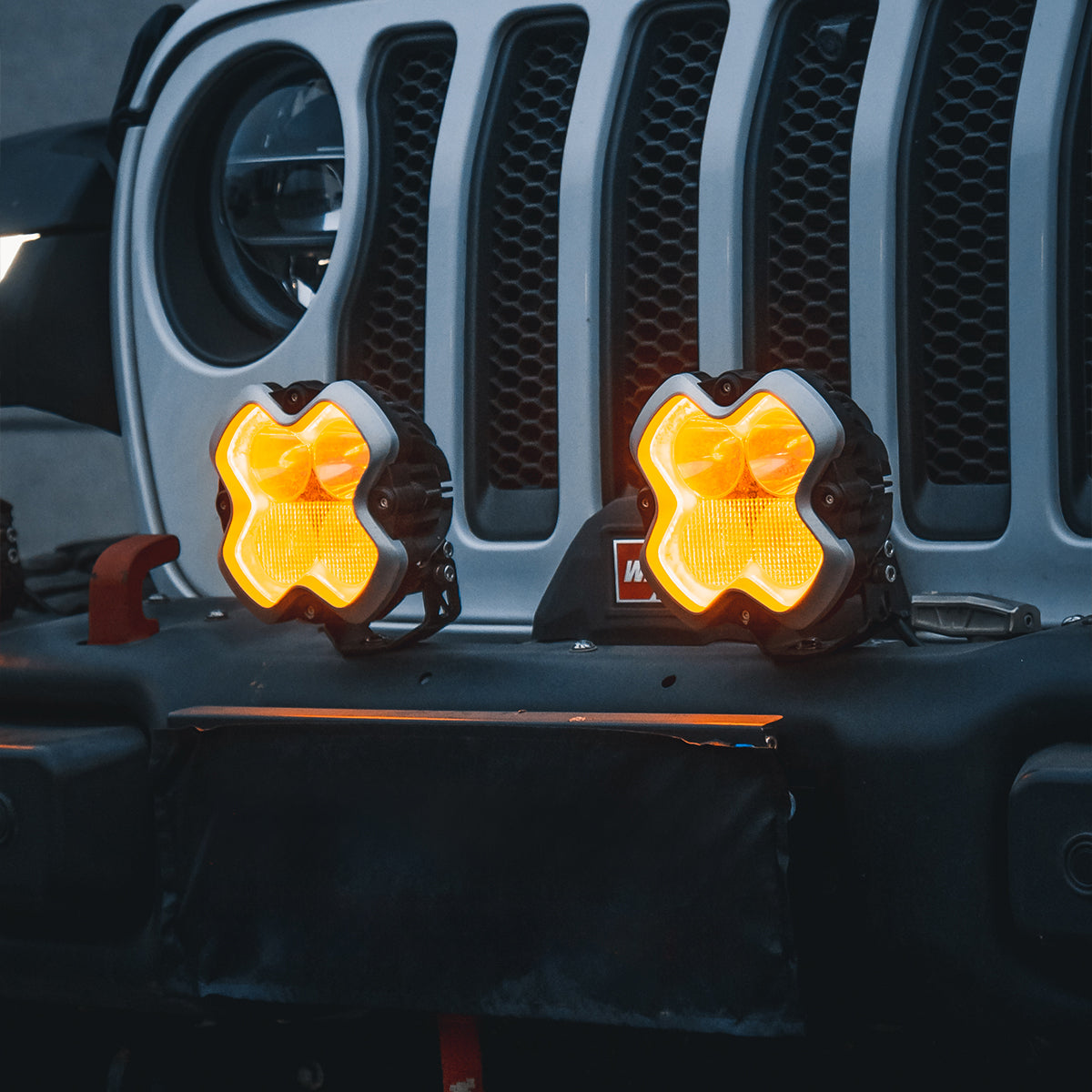 Halo Series 6-inch LED Pod Lights Kit for Jeep Wrangler Jeep Gladiator Jeep Mojave