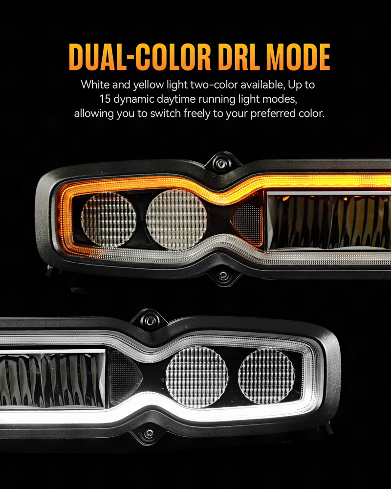 HALO Pro Series 20-inch LED Light Bar with Dynamic DRL Modes - Black Casing - NOVSIGHT