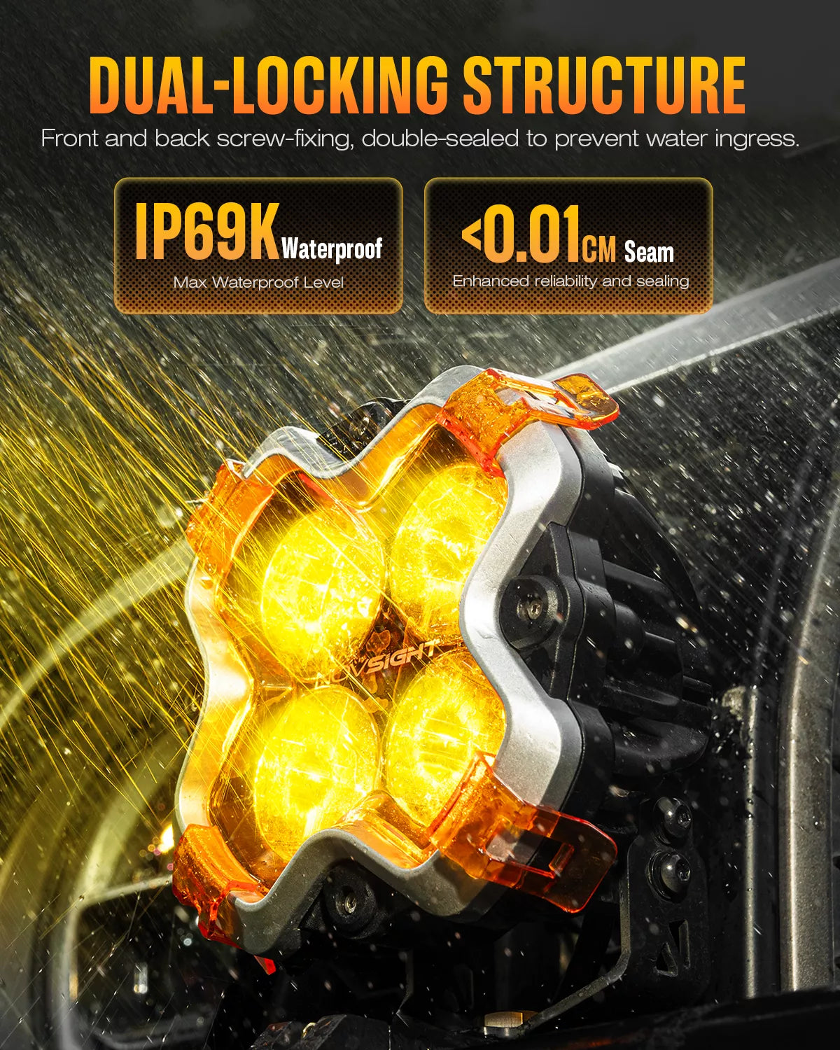 HALO Series 6" LED Pod Lights with DRL 60W Twin Light Kit System Pair
