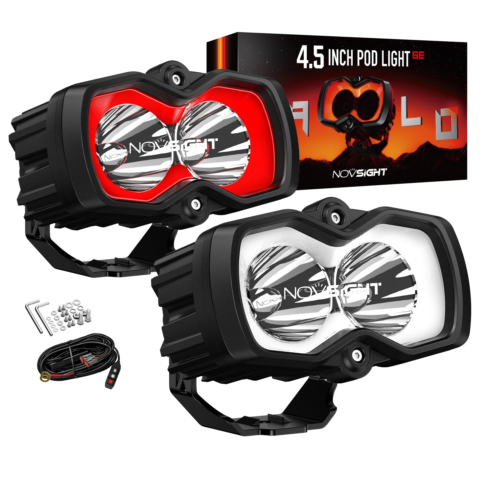 HALO-Serie 6" LED-Pods mit DRL 66 W Twin Light Kit System, Paar