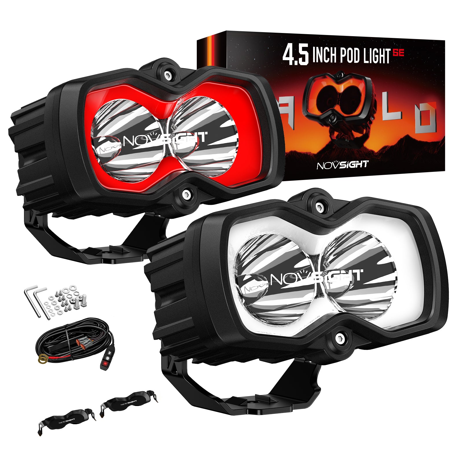 HALO-Serie 6" LED-Pods mit DRL 66 W Twin Light Kit System, Paar