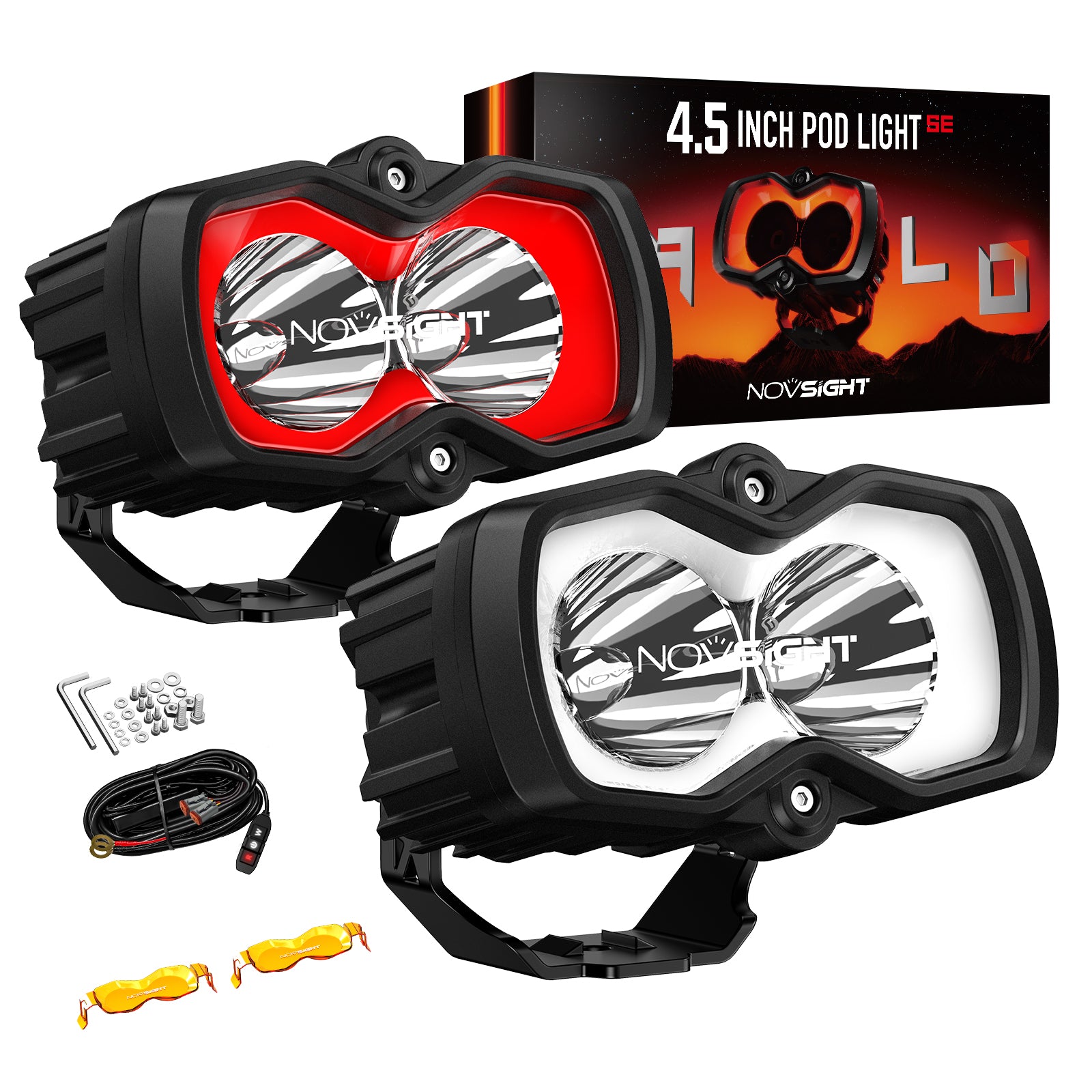 HALO-Serie 6" LED-Pods mit DRL 66 W Twin Light Kit System, Paar