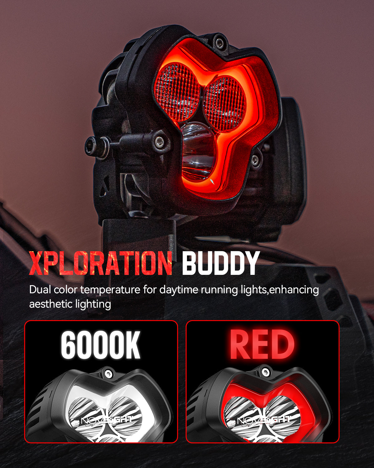 HALO SE Pod Lights With Red White
DRL