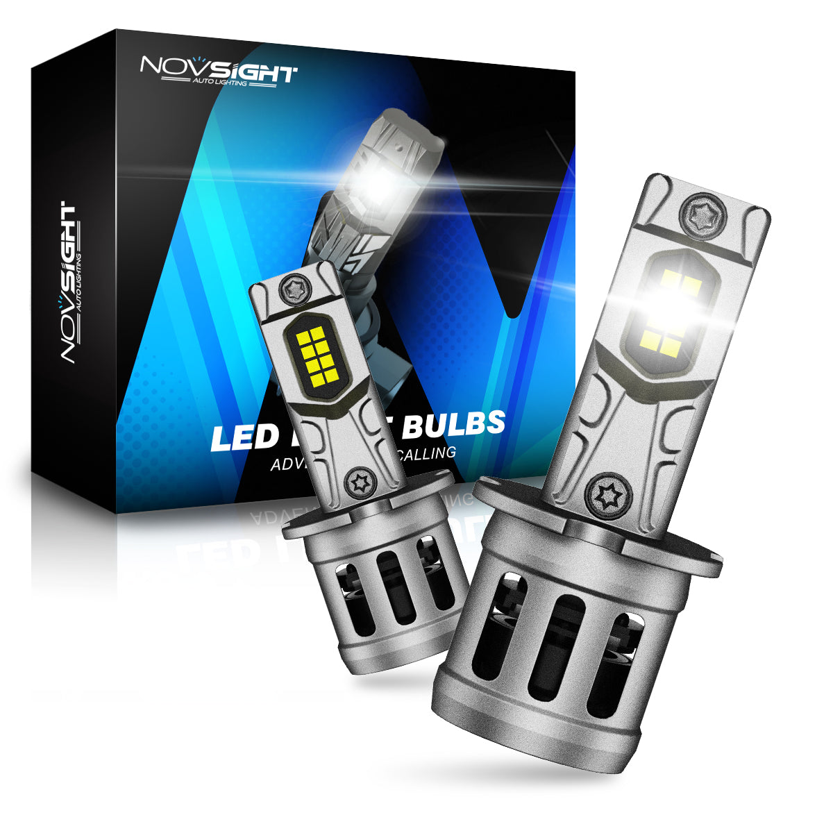 N63 Series | H3 LED Bulbs Original Mini Size Plug N Play 90W Fog Lights |2 Bulbs - NOVSIGHT