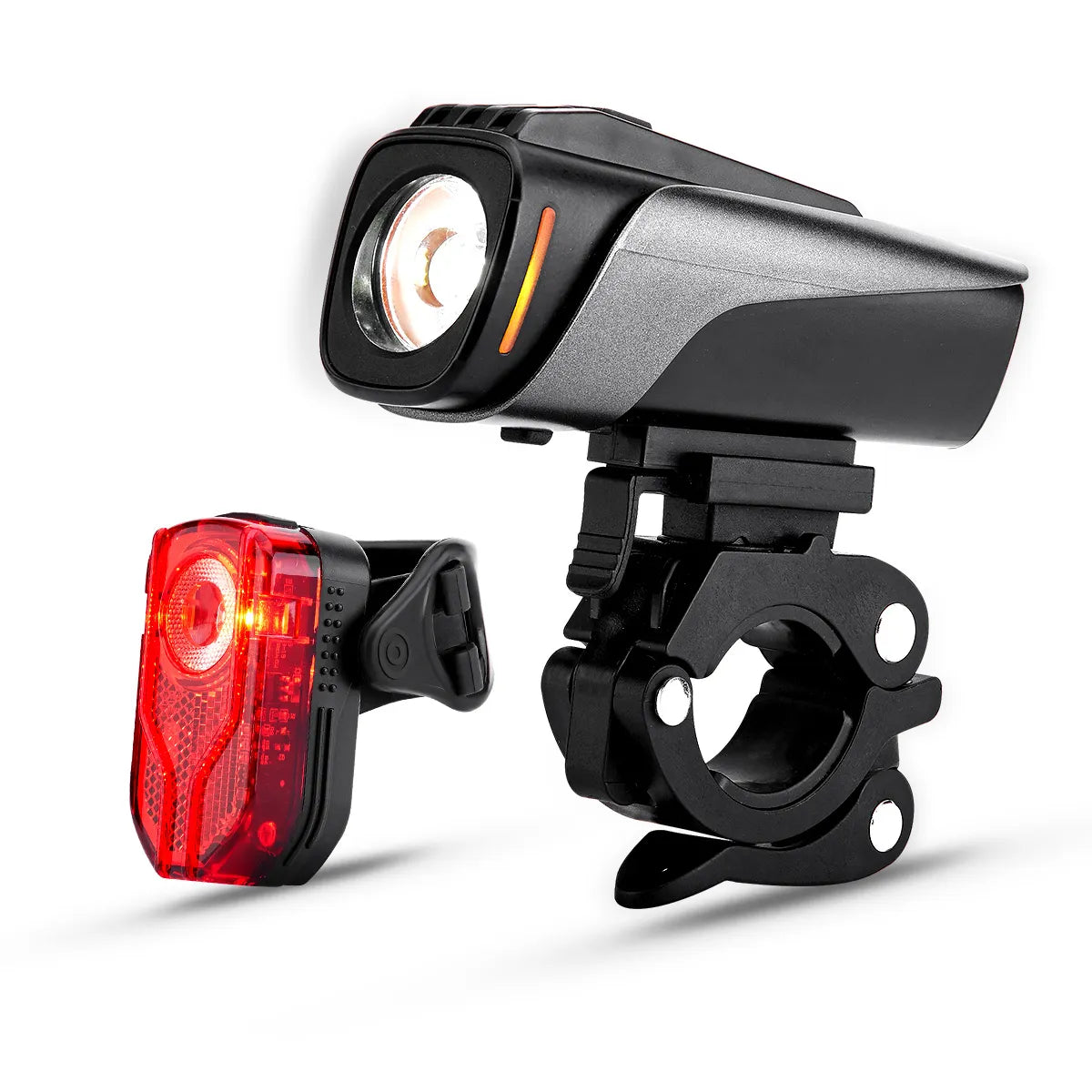 Luz trasera delantera de bicicleta LED trasera juego de bombillas de 800 lúmenes luz de bicicleta recargable por USB