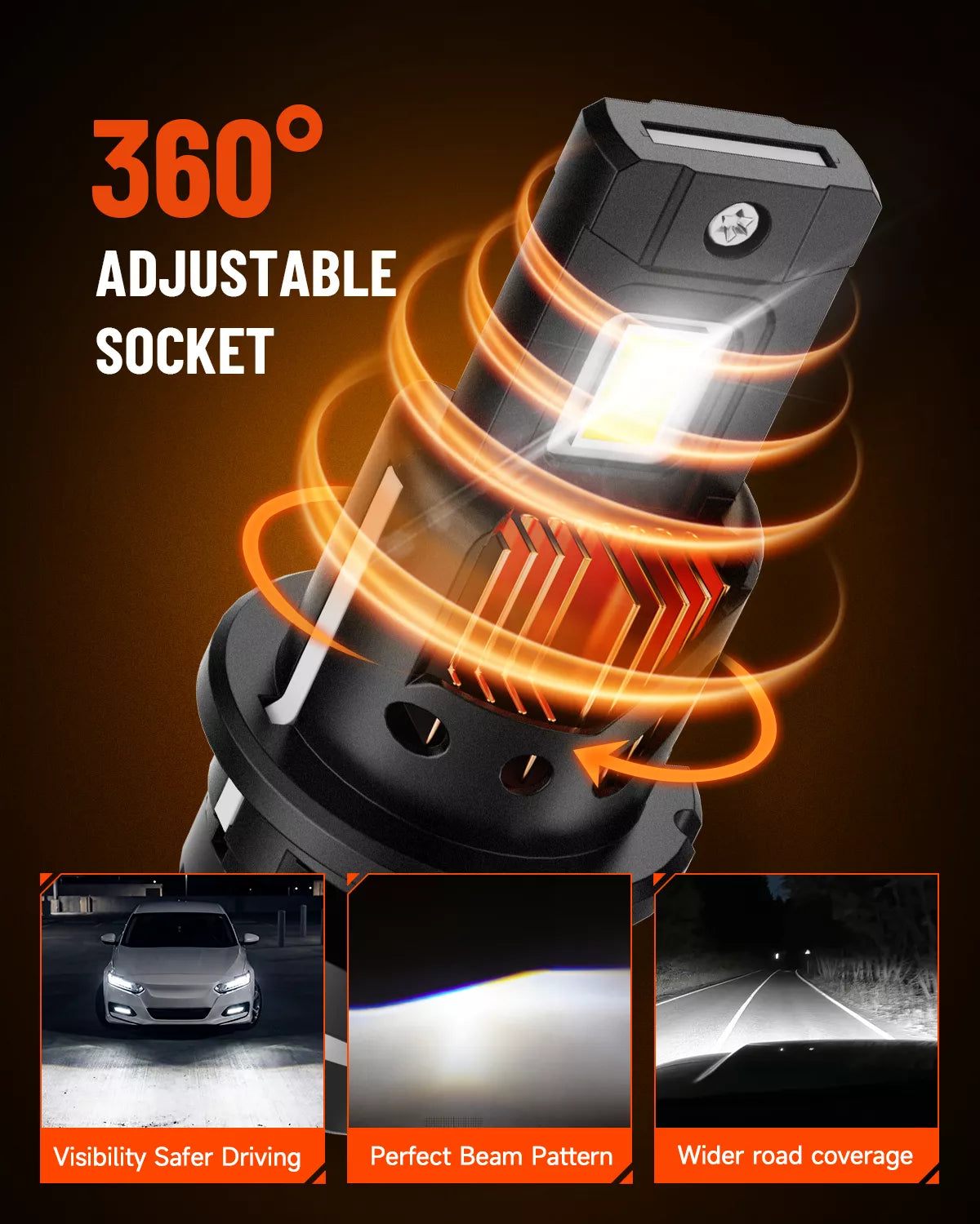 NOVSIGHT T25 D2-LED-Bulbs for LED Lighting Upgrade - Image2