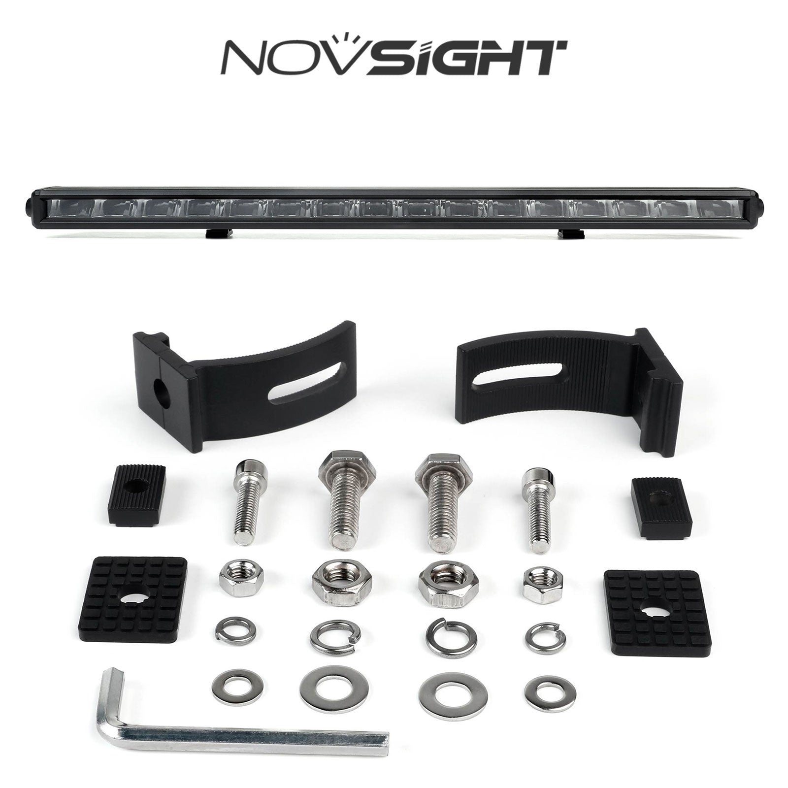 Off Road LED Light Bar 30 Inch Single Row High Power Driving Beam - NOVSIGHT