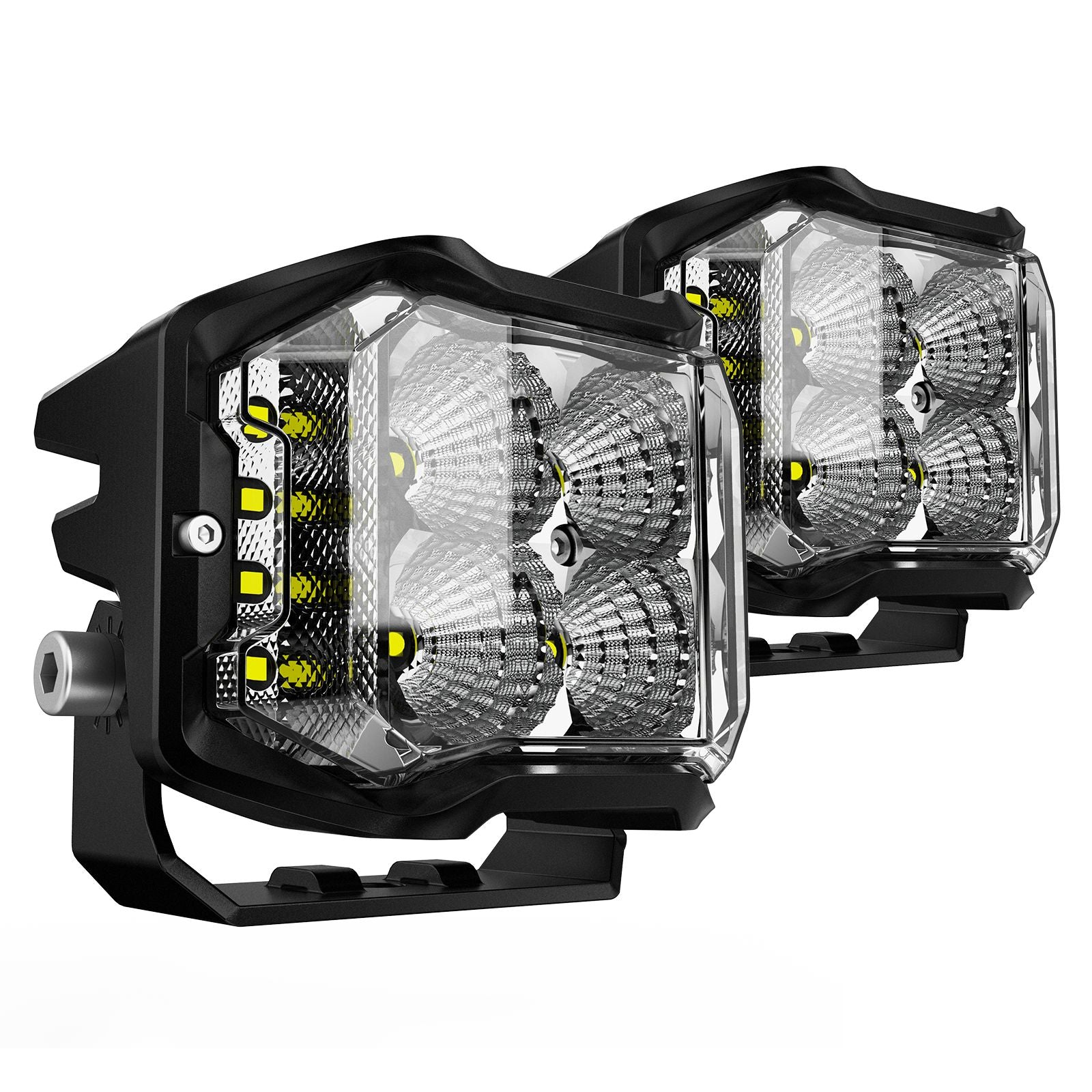 Pod Fog Lights 4" LED Pods Lights, LED Pod Fog Light Offroad LED Driving Lights Flood Beam Yellow Light with Wiring Harness for SUV ATV UTV Trucks Pickup Boat LED POD INSTALL Pod Fog Lights 4" LED Pods Lights, LED Pod Fog Light Offroad LED Driving Lights Flood Beam Yellow Light with Wiring Harness for SUV ATV UTV Trucks Pickup Boat LED POD INSTALL